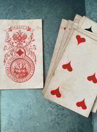 Image 3 of Très rare et ancien jeu de cartes russe, de 1875, peintures au pochoir