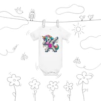 Image 1 of UNICORN DAB Baby short sleeve one piece