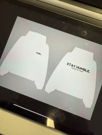Image 5 of WHITE STAY HUMBLE EMBROIDERED HOODIE