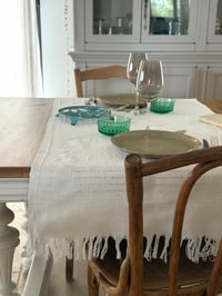 Image 1 of Ancien chemin de table - lin ou chanvre
