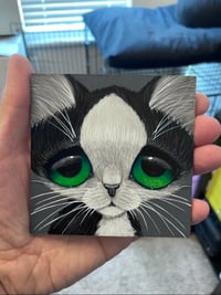 Tuxedo Cat Original Acrylic Painting