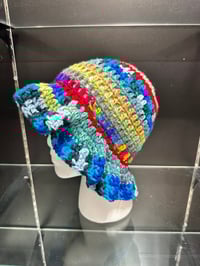 Image 2 of crochet bucket hat with wavy brim N