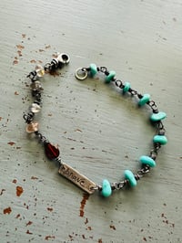 Image 1 of campitos turquoise arrow charm bracelet