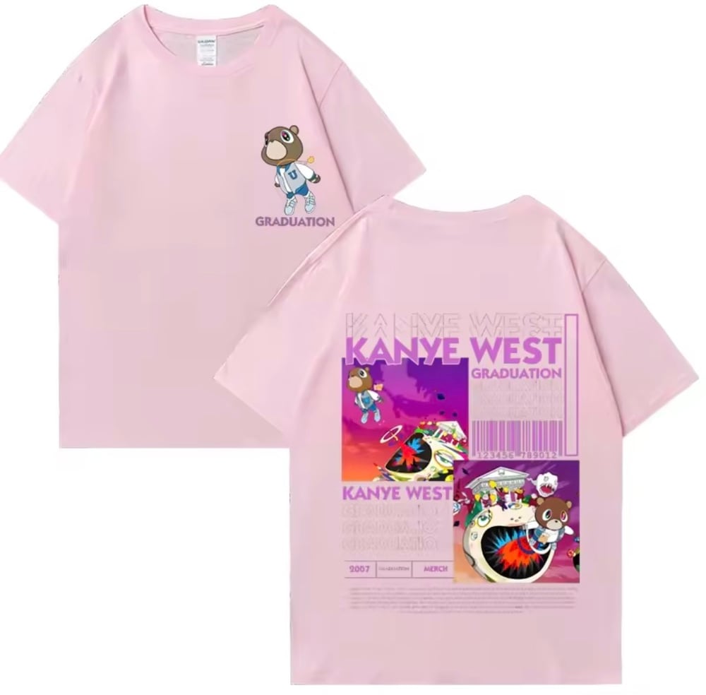 Image of Kanye west graduation album bear T shirt - Unisex multi size & colors