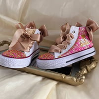 Image 9 of Barbie Toddler Girls Canvas Pearls Shoes 