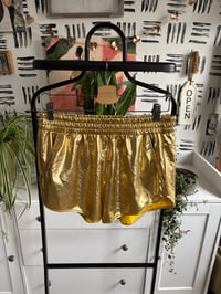 Image 1 of Gold metallic shorts 