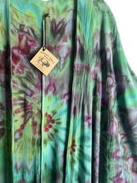 Image 4 of L Woven Long Kimono in Soft Spiral Ice Dye