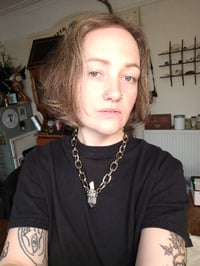 Image 2 of Human tooth and quartz chunky necklace