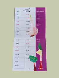 Image 4 of 2026 Seasonal Fruit & Vegetable Calendar, Illustrated Monthly Wall Calendar | 21 x 21 cm