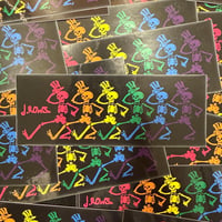 Dancing Skeletons Rainbow Shaka Sticker