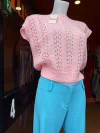 Image 4 of 80’s Pink Crochet Jumper M/L