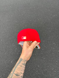 Image 3 of MULTI TONE RED GOYARDINE CINCINNATI REDS CUSTOM FITTED CAP