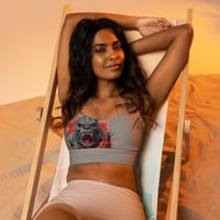 Image 1 of Gray Beauty and A Beast Longline Sports Bra