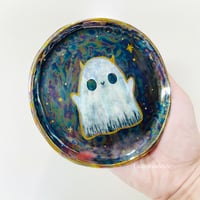 Image 3 of Happy Ghost Trinket Dish with rainbow effect (4.3 Inches Diameter)