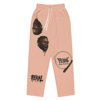 Image 1 of WOMENS MUZZLE WIDELEG JOGGERS PEACH