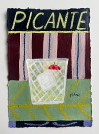 Picante on navy & dusty pink