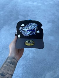 Image 2 of PARTLY CLOUDY BLACK MULTI TONE ANEHEIM ANGELS CUSTOM FITTED CAP