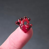 MINIATURE "ROSES ARE RED AND HEARTS ARE TOO" ANATOMICAL HEART PENDANT 9 (HALF OFF)