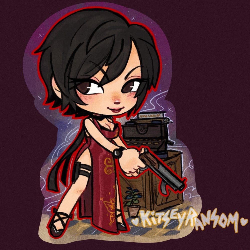 Ada Wong RE2+RE4 3 IN Double Sided Charm