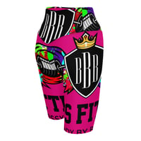 Image 4 of BOSSFITTED Neon Pink Biker Shorts