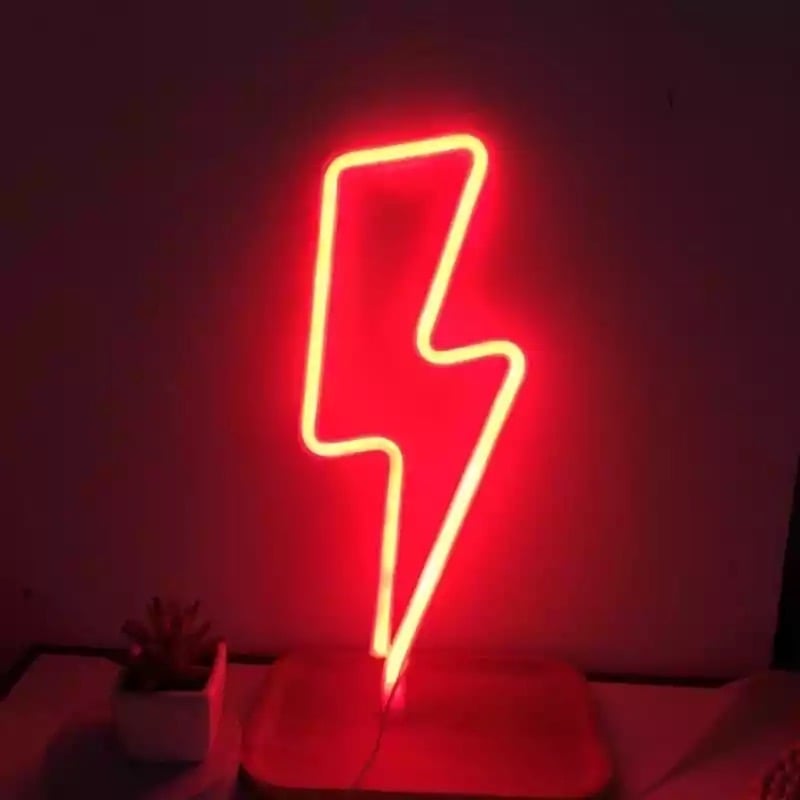 Image of Neon Lightning Bolt USB Light