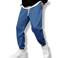 Joggers Azul marino casuales para hombre - Cintura con cordón elástico.