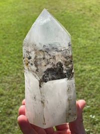 Image 2 of Clear Quartz Crystal Point With Inclusions #55
