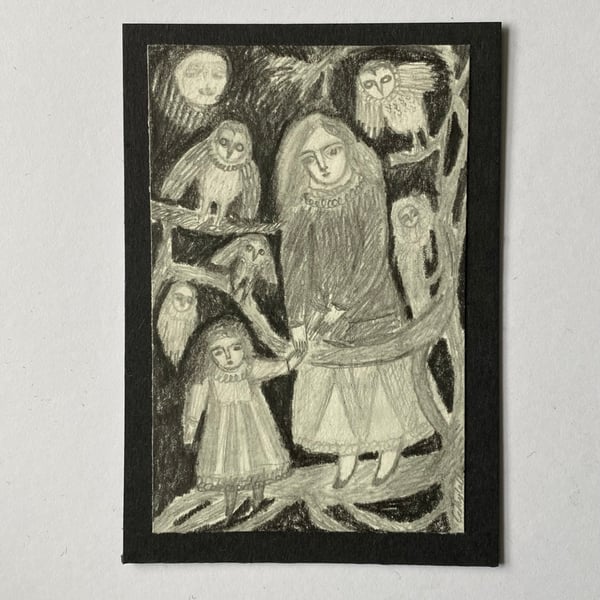 Image of Owl Song - October drawing 
