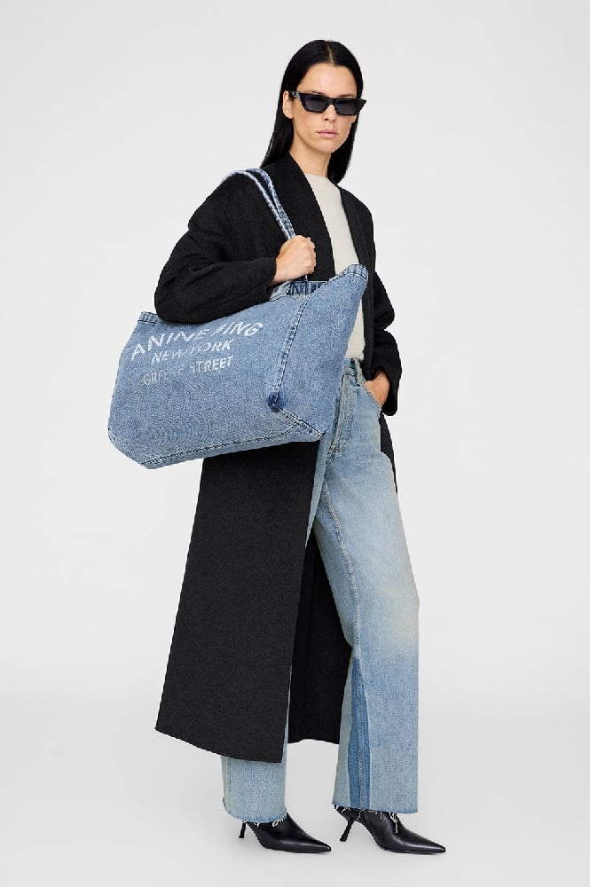 Image of ANINE BING Leo Denim Tote