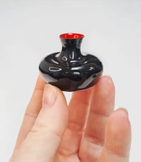 Image 2 of Mini Black and Red Vase 