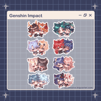 Image 1 of Genshin Impact Couple Stickers