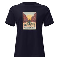 Image 1 of Women's Relaxed T-Shirt, Desert Vibes Cactus Sunset tee