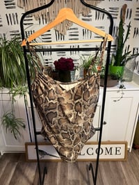 Image 1 of NWT Micheal Kors snake print swimsuit 