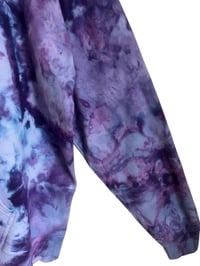 Image 7 of 2XL Unisex Comfort Wash Hoodie in Muted Purple Haze Ice Dye