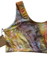 Image 5 of L/XL (40) Cotton-Blend Tank Bralette in Sunrise Agate Ice Dye