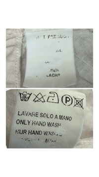 Image 11 of Transit Par Such Pale Pink Linen Blend Deep V Neck Midi Dress with Pockets  