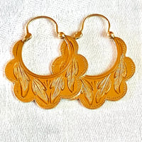 Image 1 of ANTIQUE ENGRAVED EARRINGS