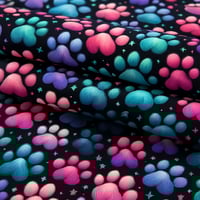 COSMIC PAW PRINTS FABRIC BY THE YARD