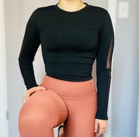 Image 4 of Black crop top 