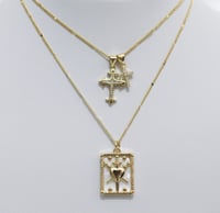 Image 1 of Double Cross Necklace 