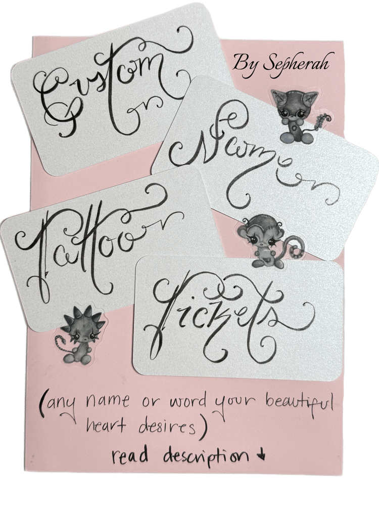 Image of Custom Name/ Word Tattoos (read description) 