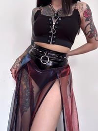 Image 2 of XS/S Gradient Mesh Maxi Skirt (ready to ship)