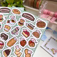 Image 2 of World's Food Tour | Pâtisserie - French Pastry | Matte Sticker Sheet