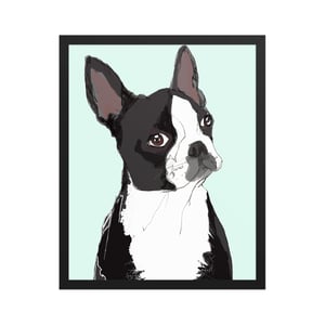 Image of BOSTON TERRIER FRAMED ART