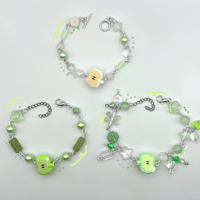 Image 1 of apple beaded charm bracelets 