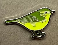 Image 2 of Green Warbler - December 2021 - UK Birding Pins - Enamel Pin Badge