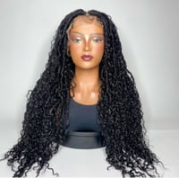 Image 1 of E Beauty Wig HALLE 28” Dreaded Twist Full Lace Wig, Black (1B), Synthetic Fiber, Adjustable Strap