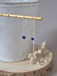 Image 4 of Chaînes d’oreilles argent lapis lazuli