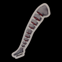 leg slices clear sticker