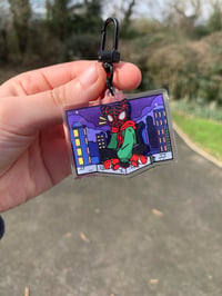 Image 1 of Spiderverse Miles, 3D acrylic charm